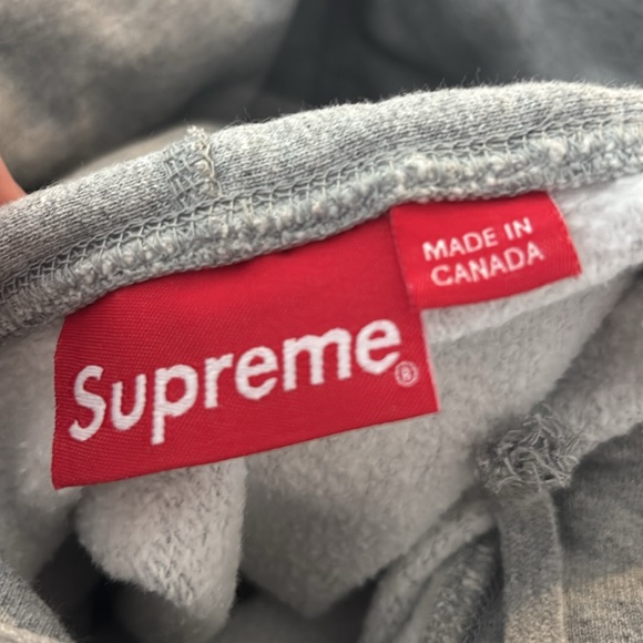Supreme Cross Box Logo Hooded Sweatshirt 'Heather Grey' - Picture 3 of 6